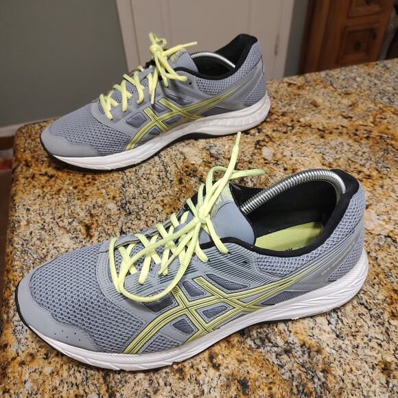 Asics Contend 5 Running Shoes Sneakers Men's Size 12.5 Sheet Rock Safety Yellow - Picture 4 of 12